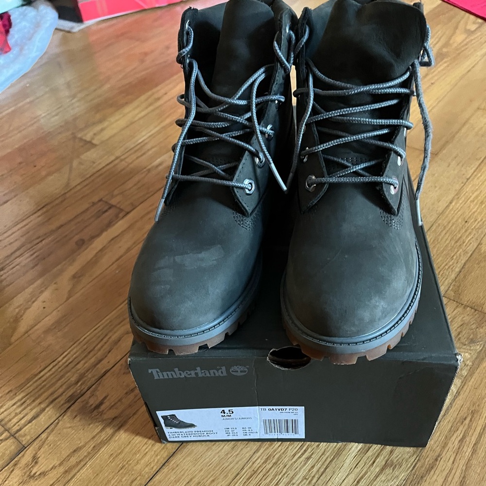 Timberland Dark Gray Lace-Up Boots